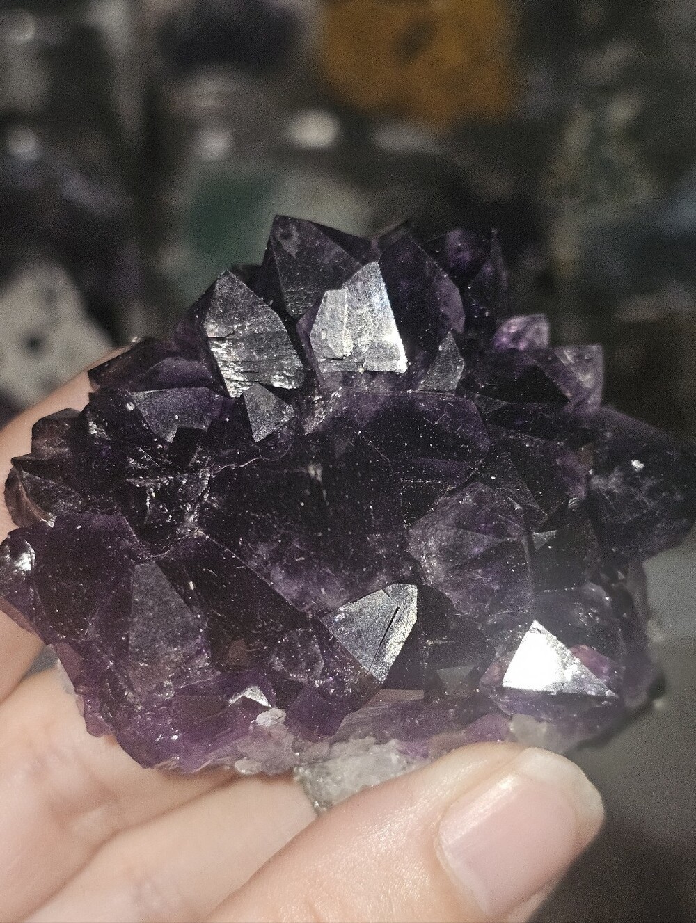 Natural Amethyst Cluster Home Accent - Deep Purple
